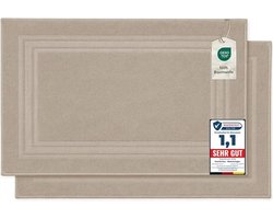 Set van 2 badmatten - Dikke handdoekkwaliteit - Absorberend en zacht
