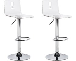 Set van 2 barstoelen BUSAN Draaibaar Transparant