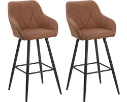 Set van 2 barstoelen DARIEN Goudbruin