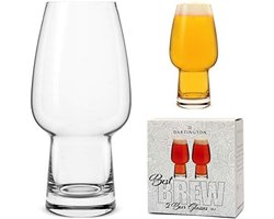 Set van 2 Best Brew Bier Bril 500ml - Ideaal voor IPA Stout Pale Ale en Craft Bier Proeverij Gift Set