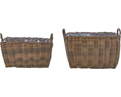 Set van 2 bloempotten ORMOS 53/59 cm Bruin