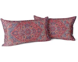Set van 2 Boho Kussenhoezen 30 x 50 cm met Antiek Ontwerp