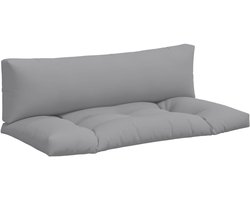 Set van 2 Comfortabele Palletkussens voor Buiten – Stevige Stof in Grijs