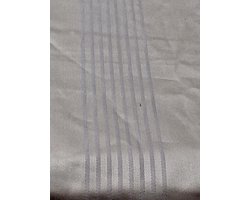 Set van 2 Damasten Tafellopers, De Witte Lietaer, Lineair taupe Grijs