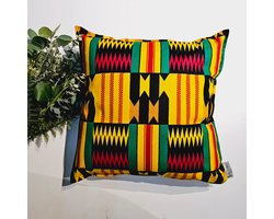 Set van 2 Decoratieve Kussenhoesen | 40x40cm | African Print Inspired Print Cushion Cover
