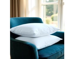 Set van 2 Dons Kussens 1200 g/m² met Extra Vulling - Hypoallergeen Hoofd- en Neksteun voor Zijslapers
