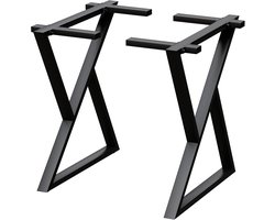 Set van 2 Driehoekige Metalen Tafelframes Zwart Gepoedercoat