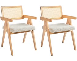 Set van 2 eetkamerstoelen AVA Hout Lichtbruin