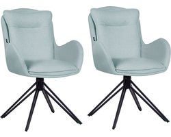 Set van 2 eetkamerstoelen Draaibaar AVELAR Mintgroen