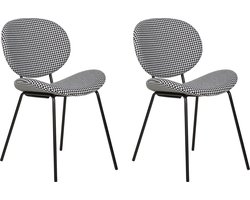 Set van 2 eetkamerstoelen LUANA Zwart/wit