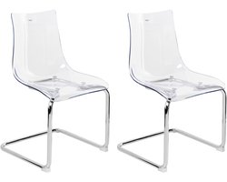 Set van 2 eetkamerstoelen MARSHALL Transparant