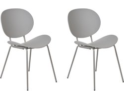 Set van 2 eetkamerstoelen SHONTO Lichtgrijs