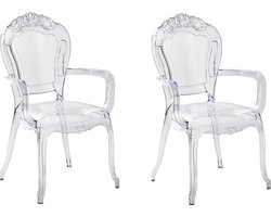 Set van 2 eetkamerstoelen VERMONT Transparant