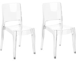 Set van 2 eetkamerstoelen WESTBRIDGE Transparant