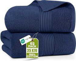 Set van 2 Extra Grote Badlakens - 100% Katoen, Zeer Absorberend en Snel Drogend - Hotelkwaliteit