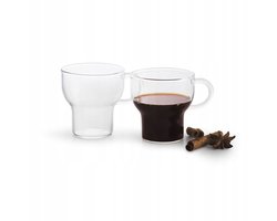 Set van 2 Glazen Mokken voor Koffie & Thee - 150 ml
