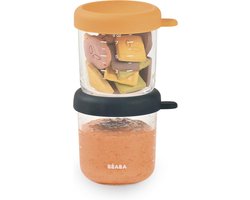 Set van 2 glazen porties voor babyvoeding - 250 ml, luchtdicht en hittebestendig, ideaal voor bewaren en opwarmen