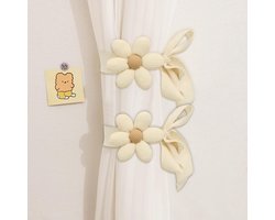 Set van 2 Gordijnhouders met Bloemenprint, Boho Gordijnclips, Decoratieve Gordijnaccessoires voor een Stijlvolle Interieur inrichting