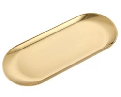 Set van 2 - Goudkleurige Tray van Metaal – Multifunctionele Opberg & Serveerschaal – L17,5 X B8,5 cm