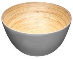 Set van 2 GRIJZE BAMBOE HOUTEN SCHALEN 17cm