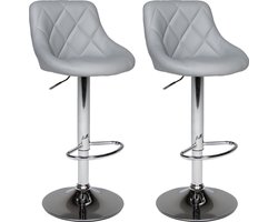 Set van 2 grijze barkrukken JASPER