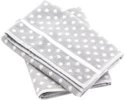 Set van 2 Grijze Keukendoeken van Badstof - Voilekatoen - 50x50 cm