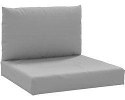Set van 2 Grijze Loungekussens voor Palletbank