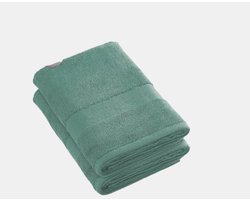 Set van 2 Grote Badlakens - 100% Katoen Terry - Zacht & Absorbent - 70x140 cm - Mosgroen
