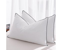 Set van 2 Hotelkwaliteit Kussens Queen Size - Medium Stevig voor Alle Slaaphoudingen