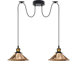 Set van 2 Industriële Verstelbare Hanglampen voor Woonkamer en Eetkamer