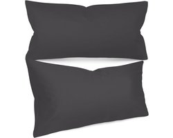 Set van 2 Katoenen Kussenslopen 40x80 cm met Verborgen Ritssluiting