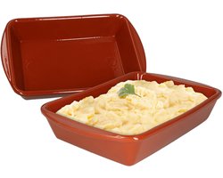 Set van 2 klei ovenschalen 26x19cm - 99522
