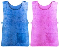 Set van 2 - Koelvest - Icy Vest - Koelkleding - Verstelbare pasvorm - Directe verkoeling - Gemaakt van PVA-koelstof - Unisex - Geschikt voor volwassenen, inclusief sporten, kamperen en wandelen - 61*41 cm - Blauw + Roze