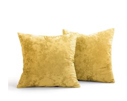 Set van 2 kussenhoezen - Decoratieve kussenhoezen voor de woonkamer, bank of slaapkamer - Effen kussenhoezen met fluweeltextuur - Zachte en comfortabele kussenhoezen voor op de bank - Zachte, luxueuze en elegant ontworpen kussenhoezen