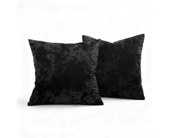 Set van 2 kussenhoezen - Decoratieve kussenhoezen voor de woonkamer, bank of slaapkamer - Effen kussenhoezen met fluweeltextuur - Zachte en comfortabele kussenhoezen voor op de bank - Zachte, luxueuze en elegant ontworpen kussenhoezen