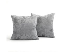 Set van 2 kussenhoezen - Decoratieve kussenhoezen voor de woonkamer, bank of slaapkamer - Effen kussenhoezen met fluweeltextuur - Zachte en comfortabele kussenhoezen voor op de bank - Zachte, luxueuze en elegant ontworpen kussenhoezen - 50*50cm