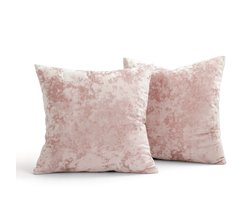 Set van 2 kussenhoezen - Decoratieve kussenhoezen voor de woonkamer, bank of slaapkamer - Effen kussenhoezen met fluweeltextuur - Zachte en comfortabele kussenhoezen voor op de bank - Zachte, luxueuze en elegant ontworpen kussenhoezen