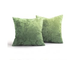 Set van 2 kussenhoezen - Decoratieve kussenhoezen voor de woonkamer, bank of slaapkamer - Effen kussenhoezen met fluweeltextuur - Zachte en comfortabele kussenhoezen voor op de bank - Zachte, luxueuze en elegant ontworpen kussenhoezen