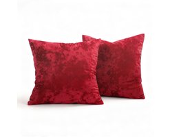 Set van 2 kussenhoezen - Decoratieve kussenhoezen voor de woonkamer, bank of slaapkamer - Effen kussenhoezen met fluweeltextuur - Zachte en comfortabele kussenhoezen voor op de bank - Zachte, luxueuze en elegant ontworpen kussenhoezen