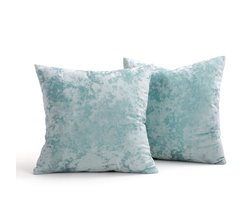 Set van 2 kussenhoezen - Decoratieve kussenhoezen voor de woonkamer, bank of slaapkamer - Effen kussenhoezen met fluweeltextuur - Zachte en comfortabele kussenhoezen voor op de bank - Zachte, luxueuze en elegant ontworpen kussenhoezen