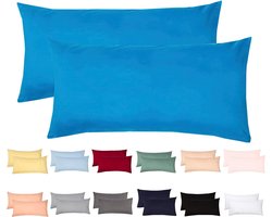 Set van 2 kussenlussen 40 x 80 cm, verborgen ripsluiting aan de lange rand, kussenlus van 100 katoen jersey stof 140 g/m², ultra-lichtgewicht en tevens Oeko-Tex gecertificeerd