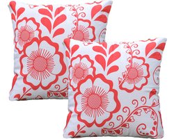 Set van 2 Kussenshoes 45x45cm | Buiten kussenhoezen | kussensloop | sierkussens | cushion cover | katoen | Cotton Canvas digital print