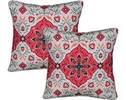 Set van 2 Kussenshoes 45x45cm | Buiten kussenhoezen | kussensloop | sierkussens | cushion cover | katoen | Cotton Canvas digital print