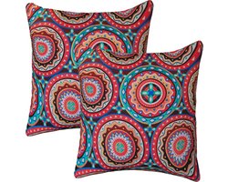 Set van 2 Kussenshoes 45x45cm | Buiten kussenhoezen | kussensloop | sierkussens | cushion cover | katoen | Cotton Canvas digital print