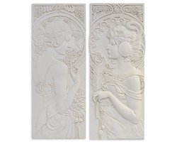 Set van 2 Luxe handgemaakte wanddecoratie