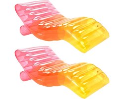 Set van 2 Luxe Regenboog Zwembad Float Chaise Loungers