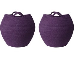 Set van 2 manden PANJGUR Katoen Paars
