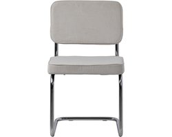 Set van 2 MARIA beige corduroy sledestoelen