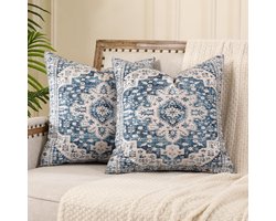 Set van 2 moderne Bohemian gooien kussens voor bank Bohemian Mandala patroon met verborgen rits voor woonkamer slaapkamer auto decoratie