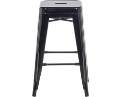 Set van 2 Moderne Metalen Barkrukken Zwart 60 cm